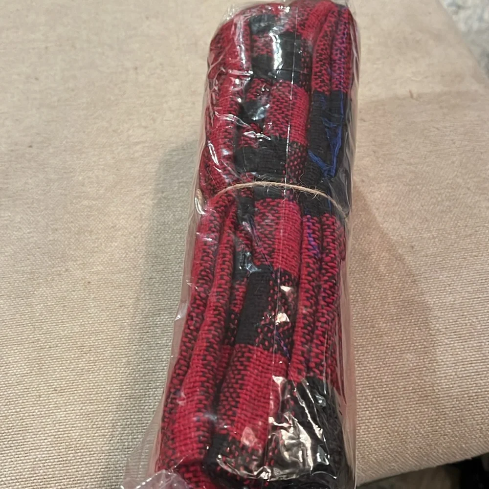Mud Pie Red Buffalo Check Napkin /NWT
